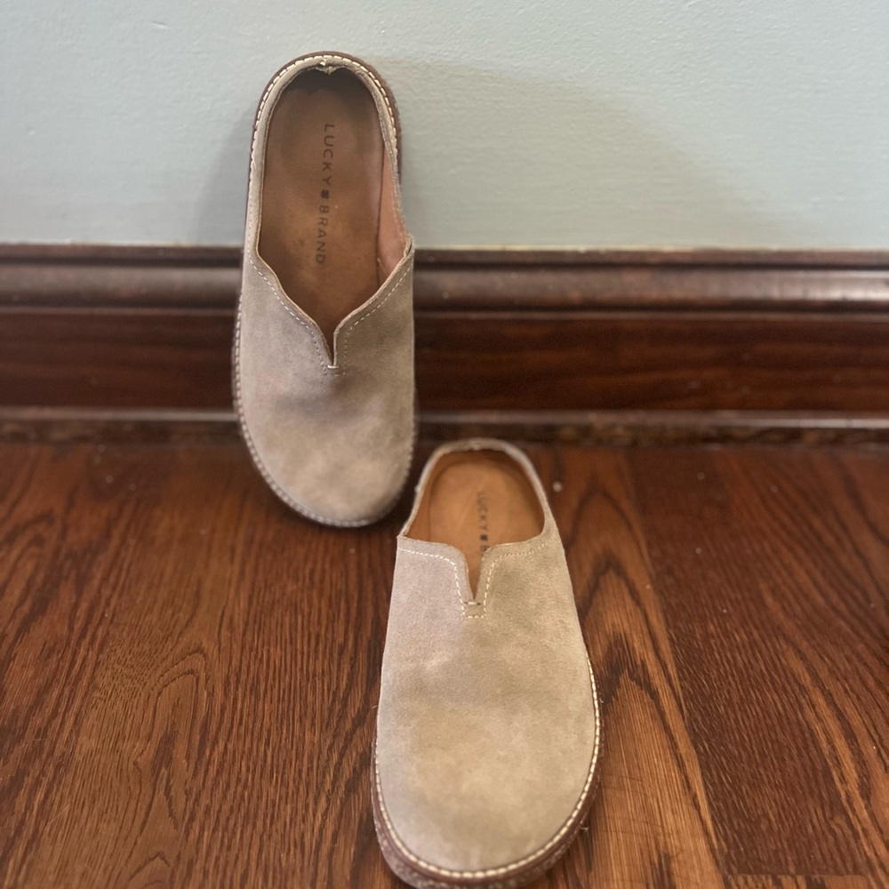 Lucky Brand Tan Suede Slip-On Shoes
